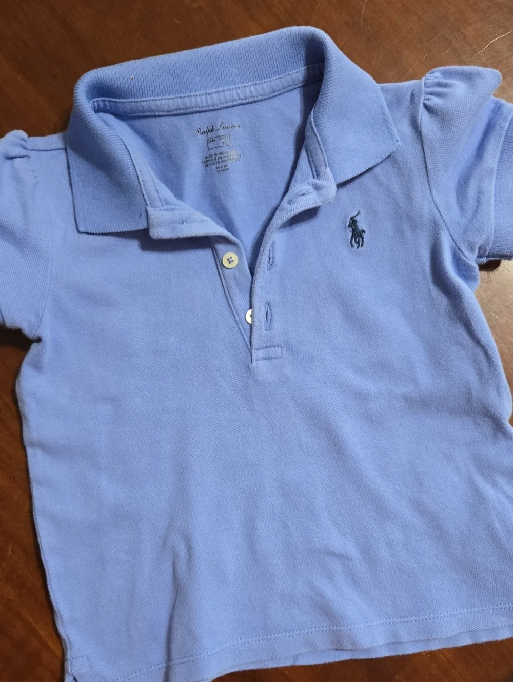 Ralph Lauren Kids Light Blue Polo with Navy Logo